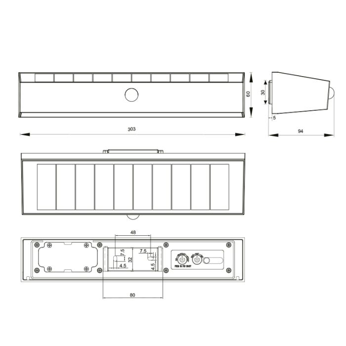 Applique da esterno solare moderna bianca, Ravindra, 6W, 4000K LED, IP44