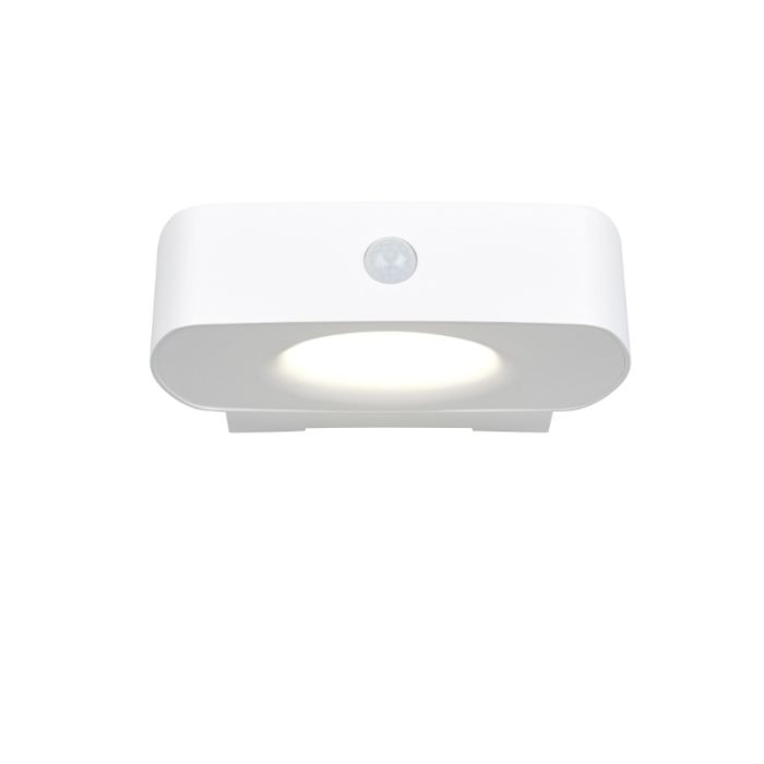 Applique da esterno solare moderna bianca, Pytsje, 6W, 4000K LED, IP44, con interruttore