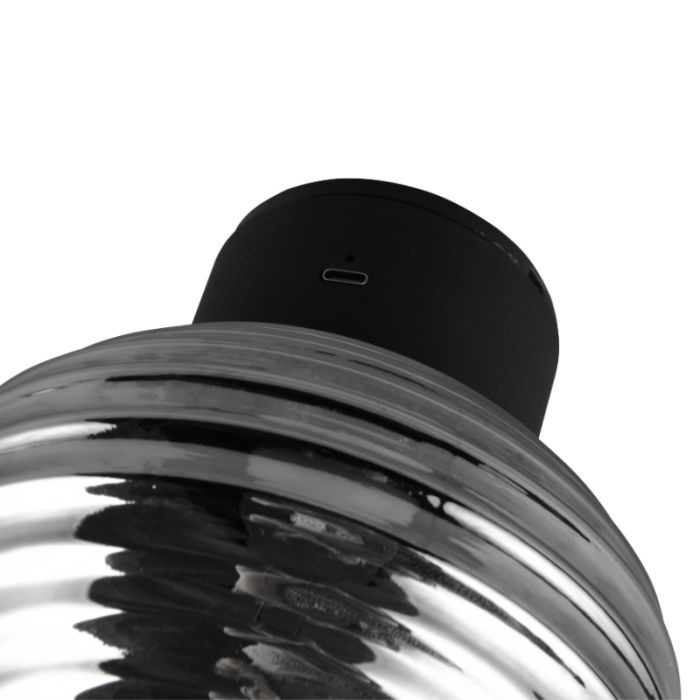 Applique ricaricabile moderna grigia, Walid, 1,5W, 3000K LED, dimmer in 3 fasi