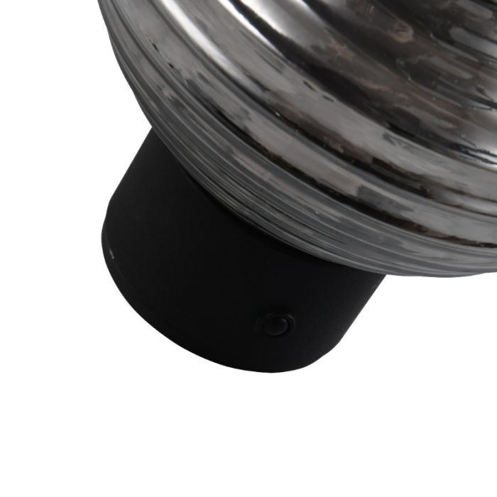 Applique ricaricabile moderna grigia, Walid, 1,5W, 3000K LED, dimmer in 3 fasi