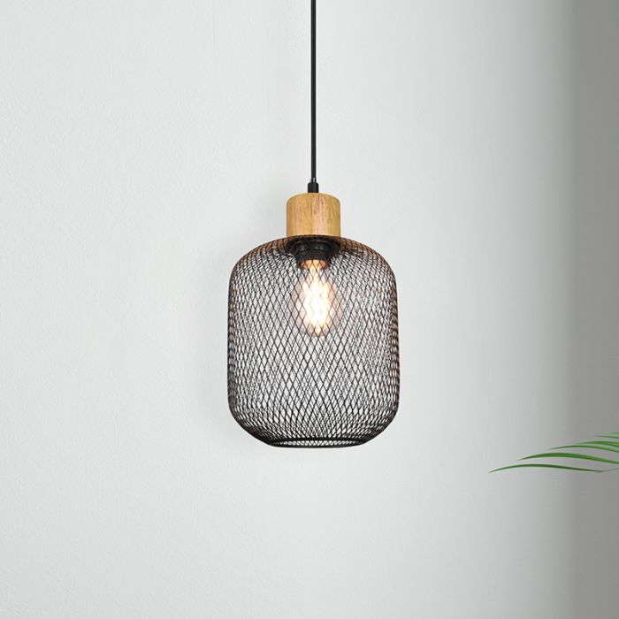 Lampade a sospensione per tavolo da pranzo vintage nera, Cristel