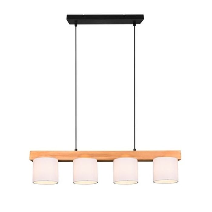 Lampada a sospensione in legno marrone, Keltoum