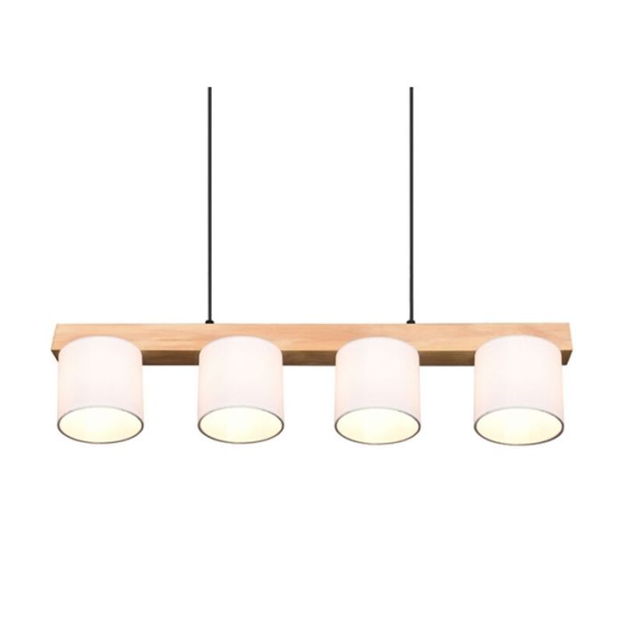 Lampada a sospensione in legno marrone, Keltoum