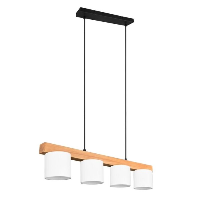 Lampada a sospensione in legno marrone, Keltoum