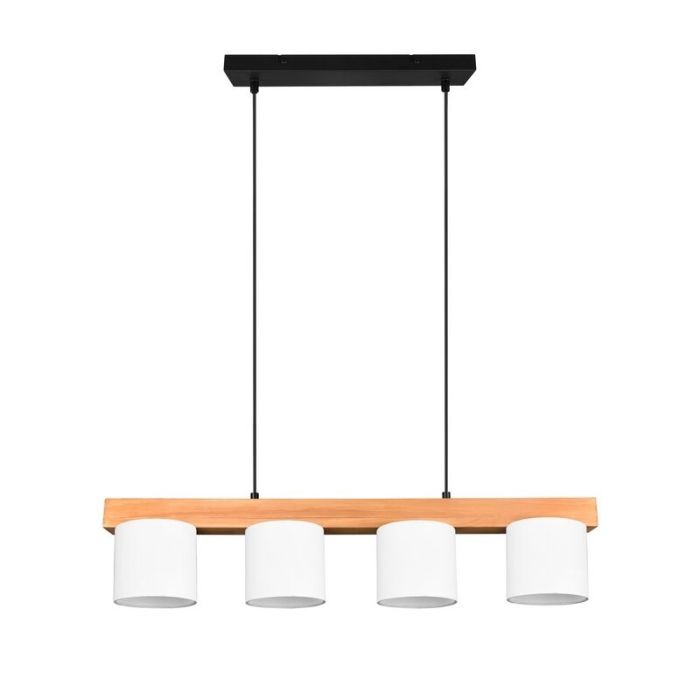 Lampada a sospensione in legno marrone, Keltoum