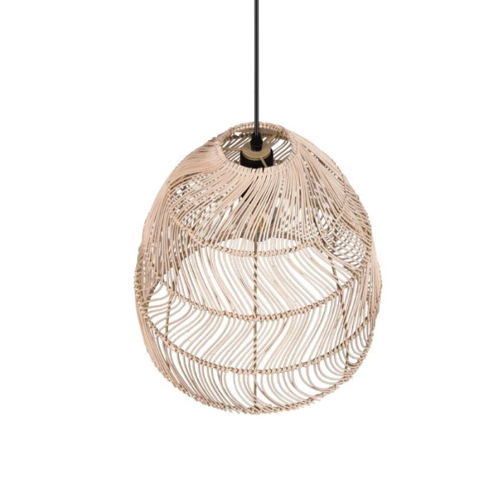 Lampada a sospensione in rattan marrone, Symon