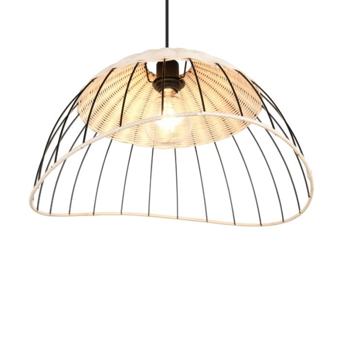 Lampada a sospensione in rattan marrone, Rauf