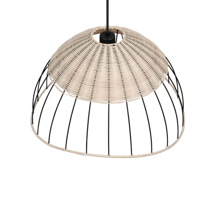 Lampada a sospensione in rattan marrone, Rauf