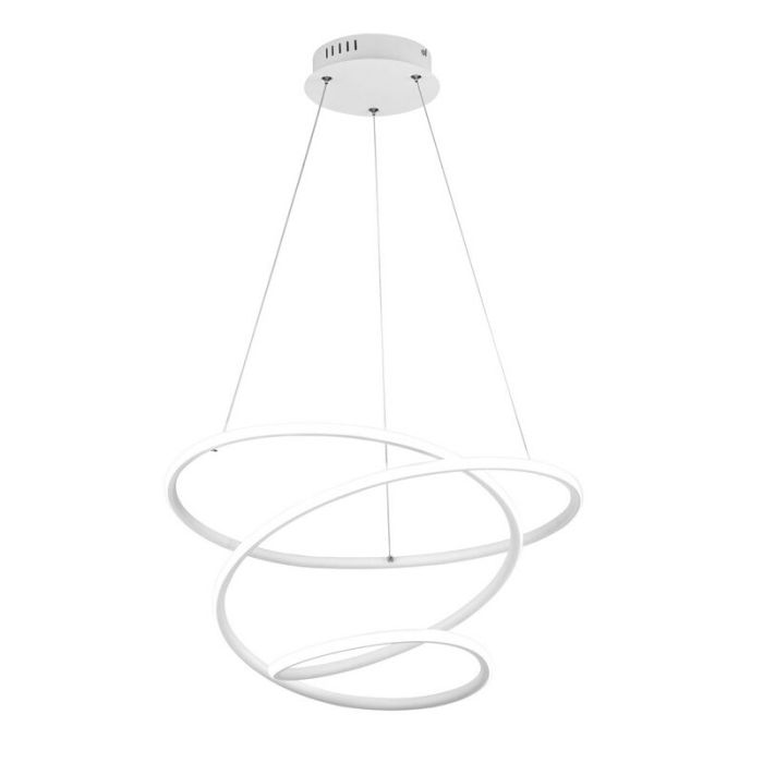 Lampade a sospensione per tavolo da pranzo design bianca, Marell, 36W, 4000K LED, dimmer in 3 fasi