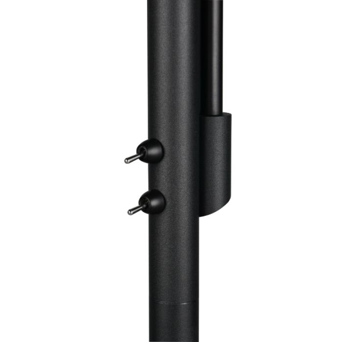 Lampada da terra moderna nera, Larry, con interruttore