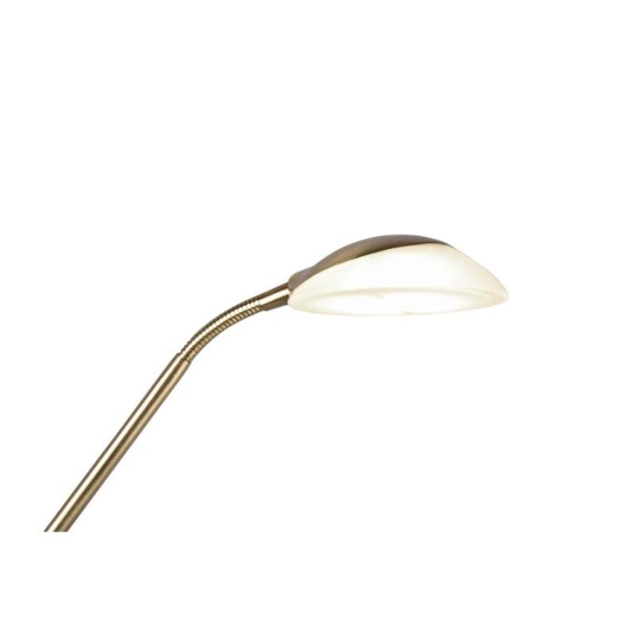 Piantana da lettura da terra moderna in ottone, Fredrika, 27W, 3000K LED, controllo touch