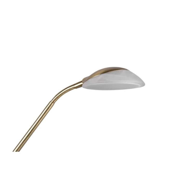 Piantana da lettura da terra moderna in ottone, Fredrika, 27W, 3000K LED, controllo touch