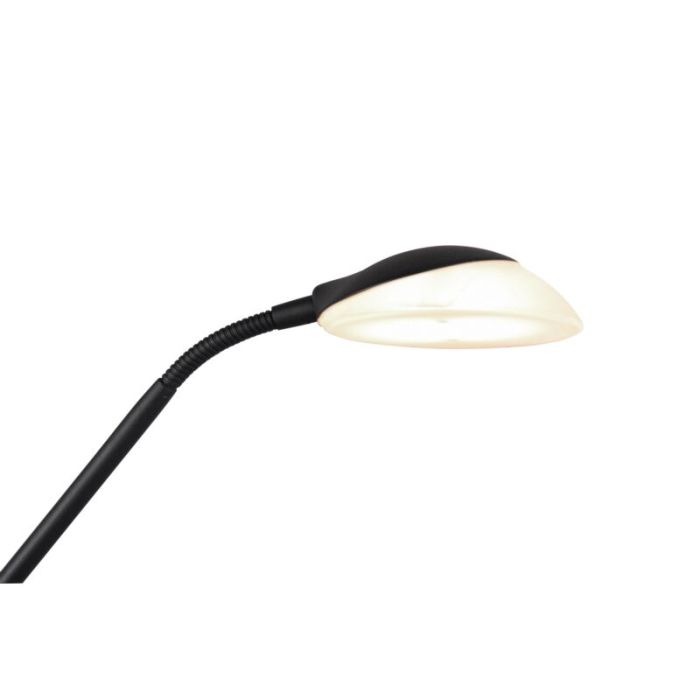 Piantana da lettura da terra moderna nera, Fredrika, 27W, 3000K LED, controllo touch