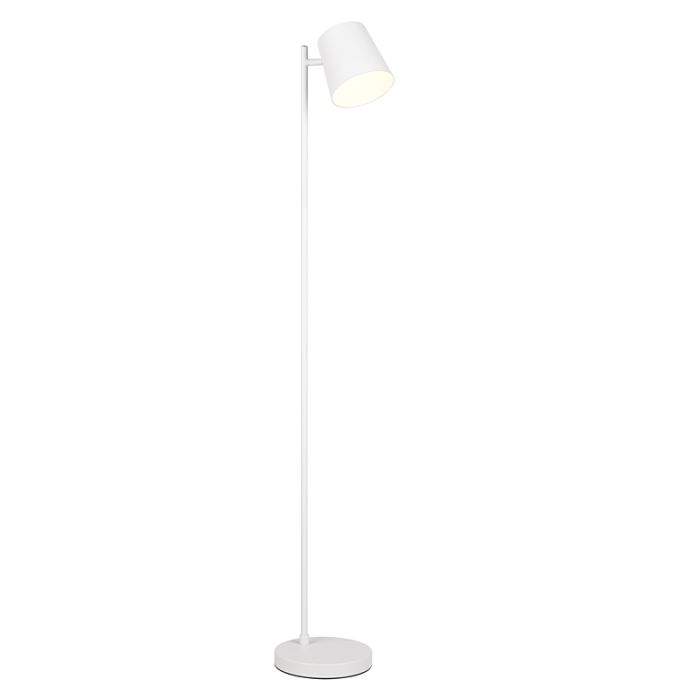 Lampada da terra ricaricabile bianca metallo, Suraya, 4,5W, 3000K LED, dimmer in 3 fasi
