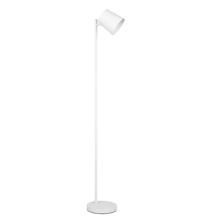 Lampada da terra ricaricabile bianca metallo, Suraya, 4,5W, 3000K LED, dimmer in 3 fasi