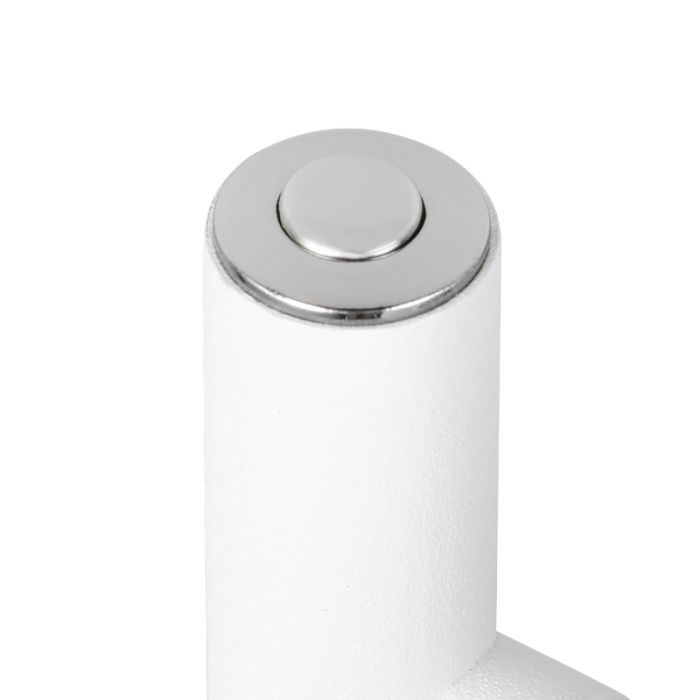 Lampada da terra ricaricabile bianca metallo, Suraya, 4,5W, 3000K LED, dimmer in 3 fasi