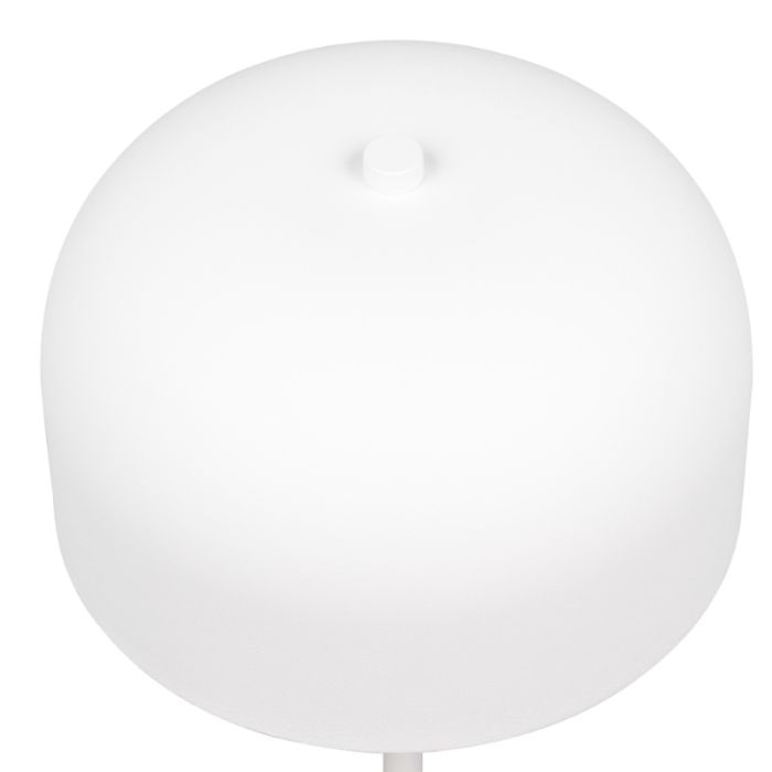 Lampada da terra ricaricabile moderna bianca, Dustin, 2,5W, 3000K LED, dimmer in 3 fasi