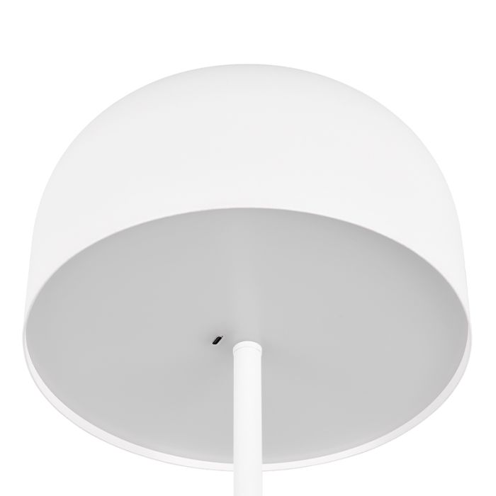 Lampada da terra ricaricabile moderna bianca, Dustin, 2,5W, 3000K LED, dimmer in 3 fasi