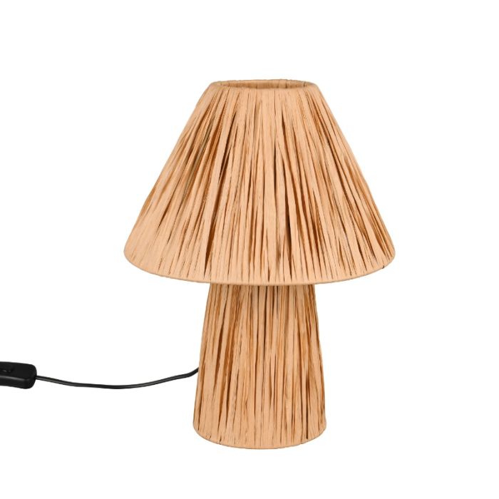 Lampada da tavolo di carta marrone, Nurten, con interruttore