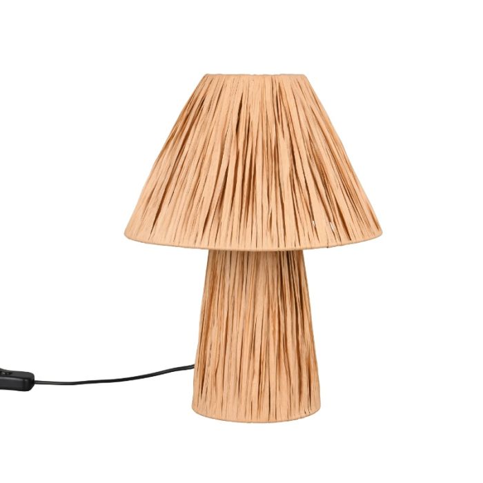 Lampada da tavolo di carta marrone, Nurten, con interruttore