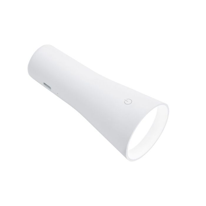 Lampada da tavolo bianca metallo, Remko, 2W, 3000K LED, controllo touch