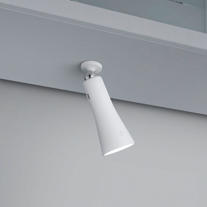Lampada da tavolo bianca metallo, Remko, 2W, 3000K LED, controllo touch