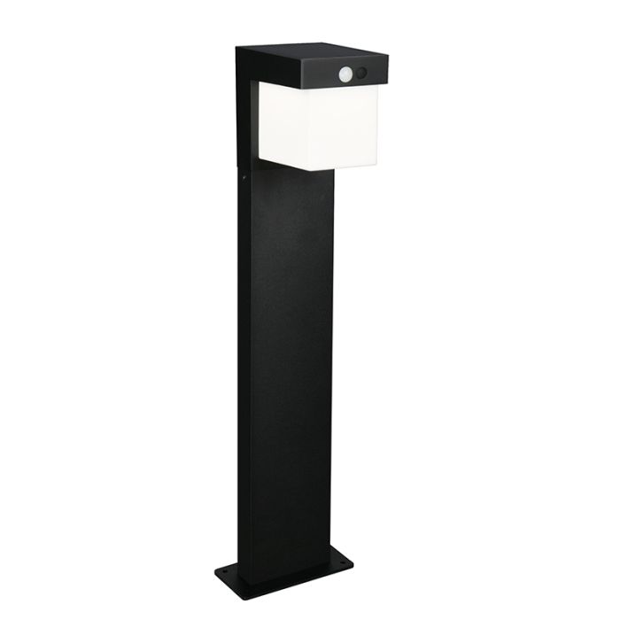 Lampione da giardino solare moderno nero, Kadija, 5,5W, 4000K LED, IP44