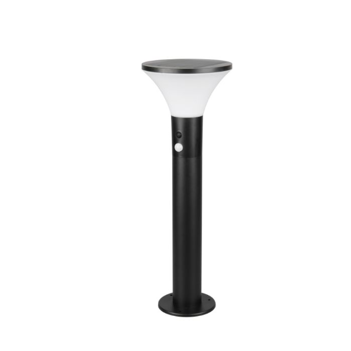 Lampione da giardino solare moderno nero, Nebahat, 3W, 4000K LED, IP44