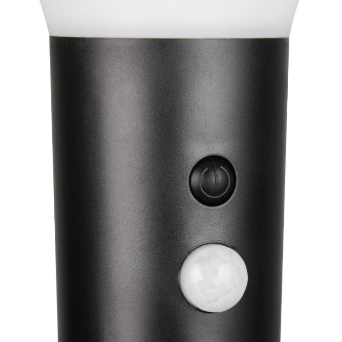 Lampione da giardino solare moderno nero, Nebahat, 3W, 4000K LED, IP44