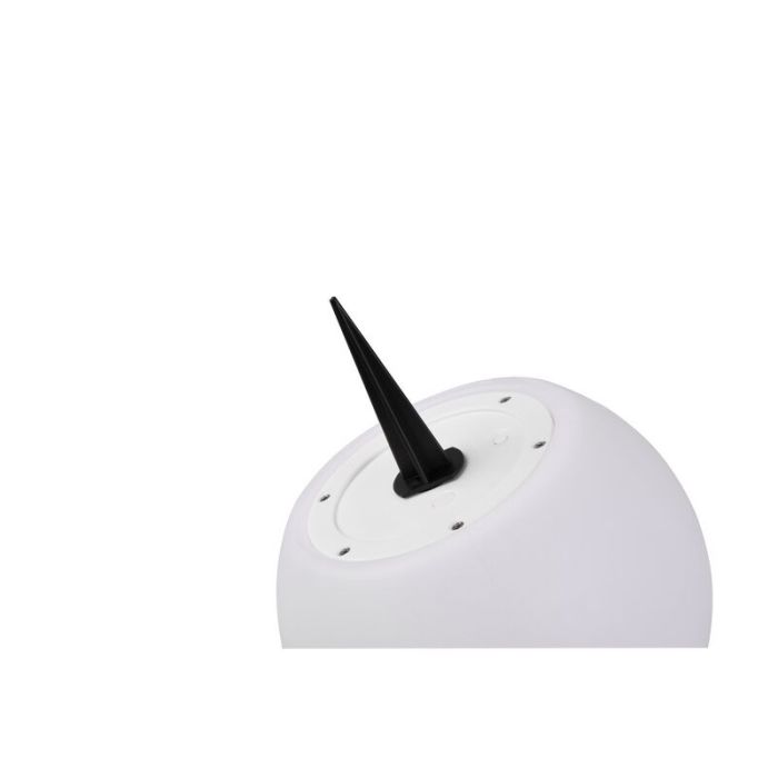 Faretto da giardino solare moderno bianco, Yavuz, 0,5W, RGBW LED, IP67, con telecomando