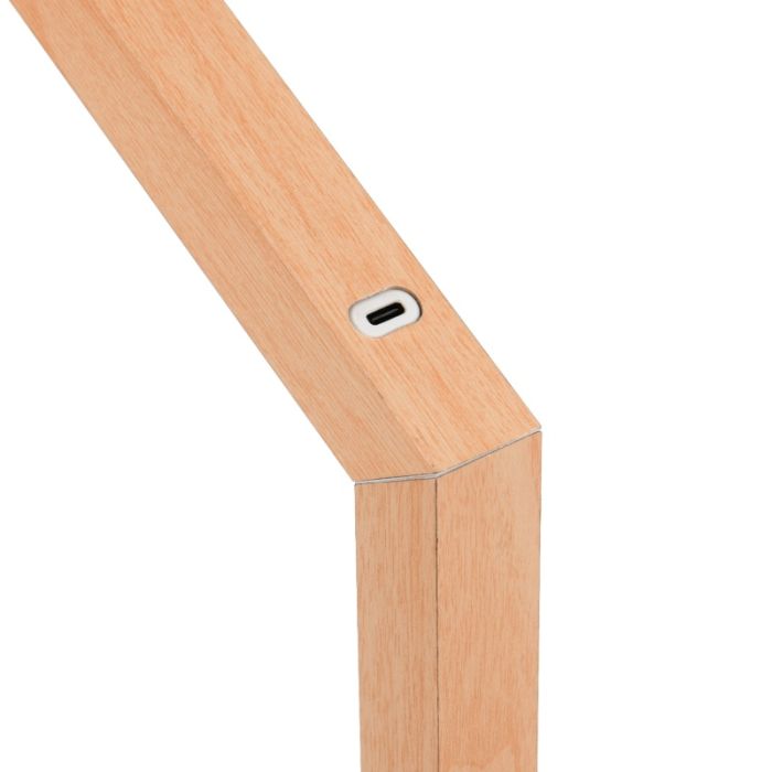 Lampada da tavolo ricaricabile legno moderna, Reijer, 2W, 3000K LED, controllo touch