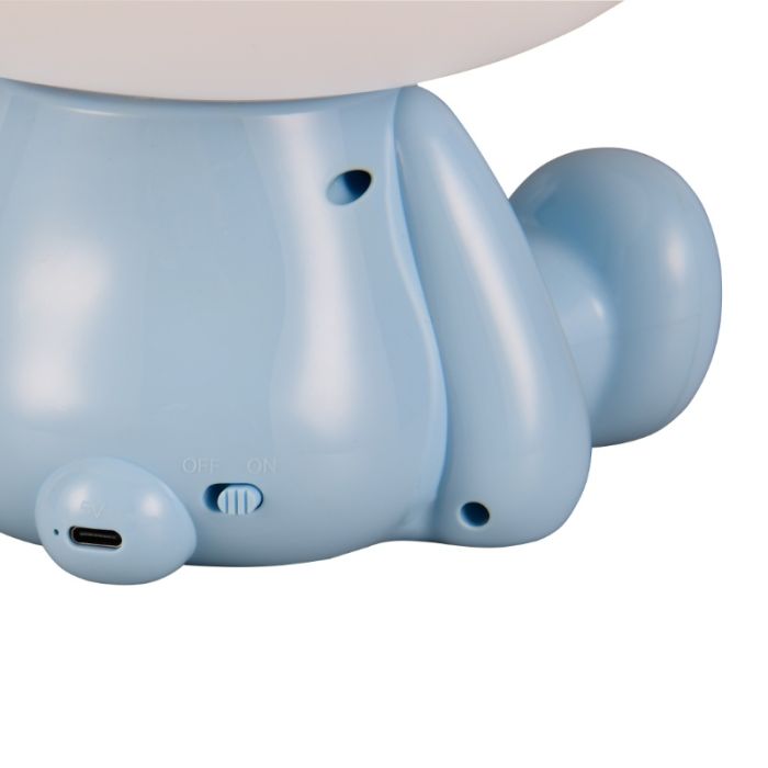 Lampada da tavolo per bambini blu in plastica, Lumibear, 0,3W, RGB LED, con interruttore