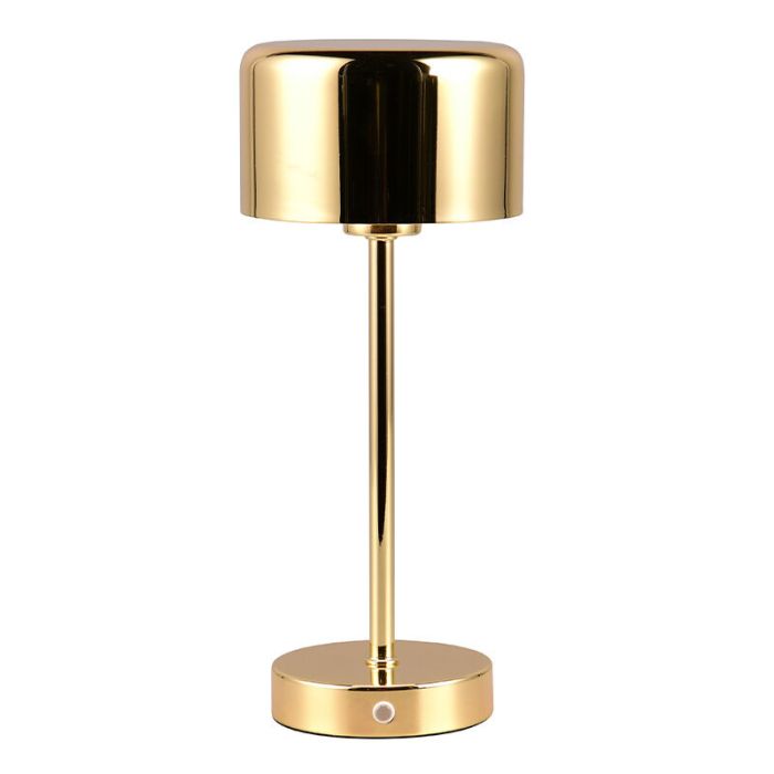 Lampada da tavolo ricaricabile moderna in ottone, Dustin, 1W, 3000K LED, controllo touch