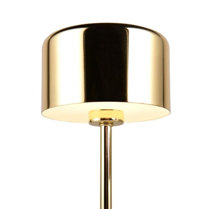 Lampada da tavolo ricaricabile moderna in ottone, Dustin, 1W, 3000K LED, controllo touch