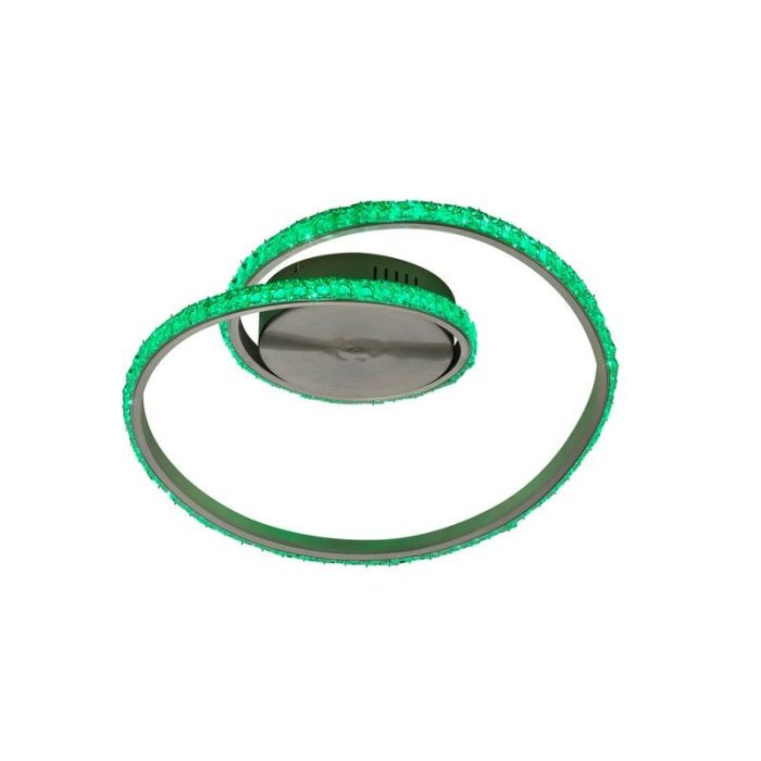 Plafoniera moderna trasparente, Salim, 19W, RGBW LED, con telecomando