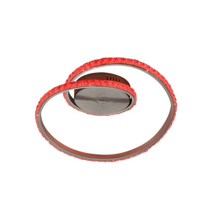 Plafoniera moderna trasparente, Salim, 19W, RGBW LED, con telecomando