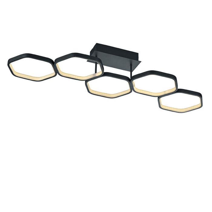 Plafoniera moderna antracite, Shaka, 24W, 3000K LED
