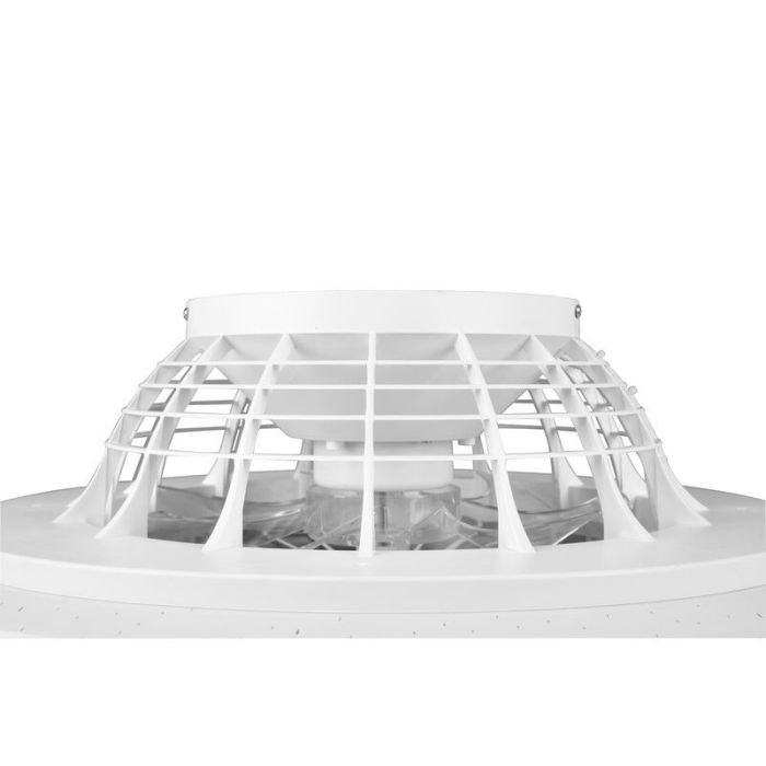 Ventilatore da soffitto moderno grigio, Damyan, 30W, RGBW LED, con telecomando