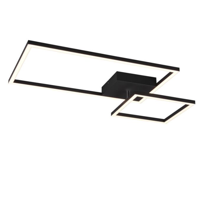 Plafoniera moderna nera, Binc, 25W, 4000K LED, dimmer in 3 fasi