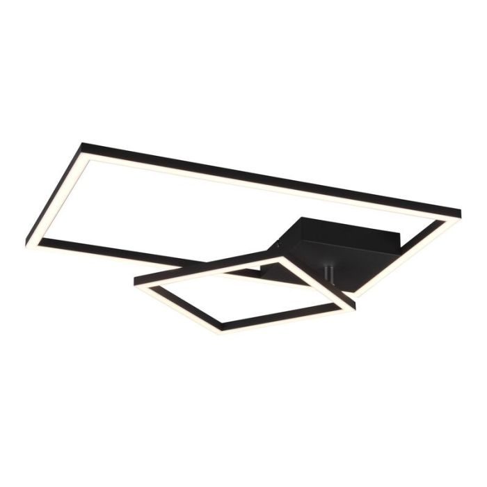Plafoniera moderna nera, Binc, 25W, 4000K LED, dimmer in 3 fasi