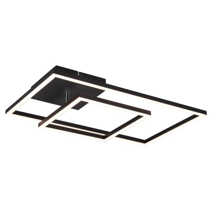 Plafoniera moderna nera, Binc, 25W, 4000K LED, dimmer in 3 fasi