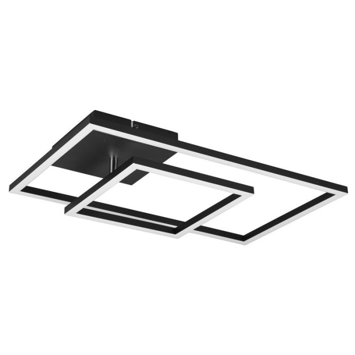 Plafoniera moderna nera, Binc, 25W, 4000K LED, dimmer in 3 fasi