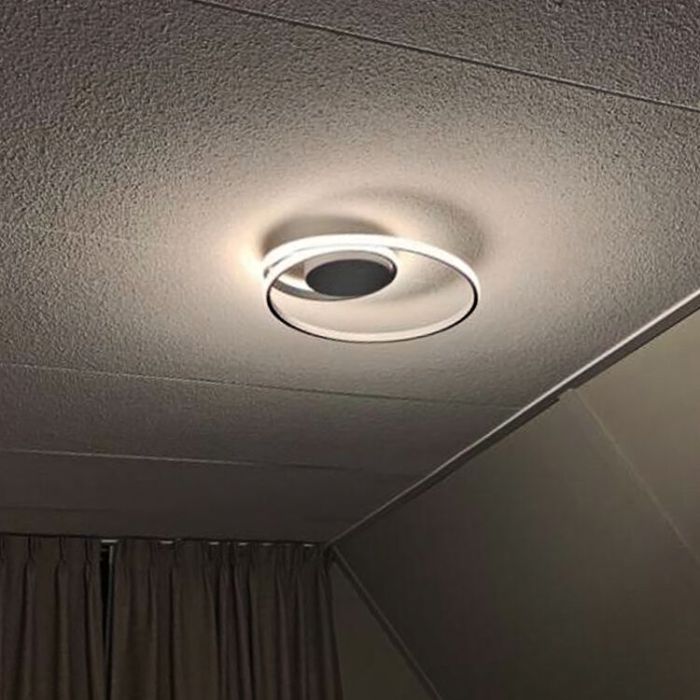 Plafoniera moderna bianca, Sassandra, 22W, 3000K LED, dimmer in 3 fasi