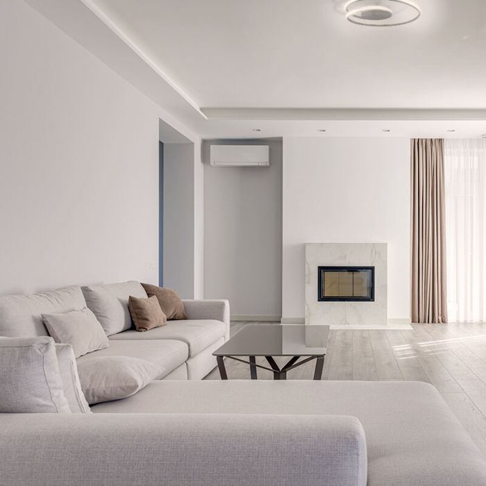 Plafoniera moderna nera, Sassandra, 22W, 3000K LED, dimmer in 3 fasi
