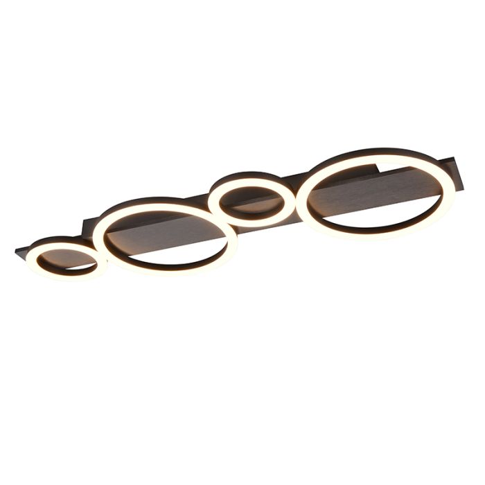 Lampada da soffitto design nera, Ishaan, 26,5W, 3000K LED