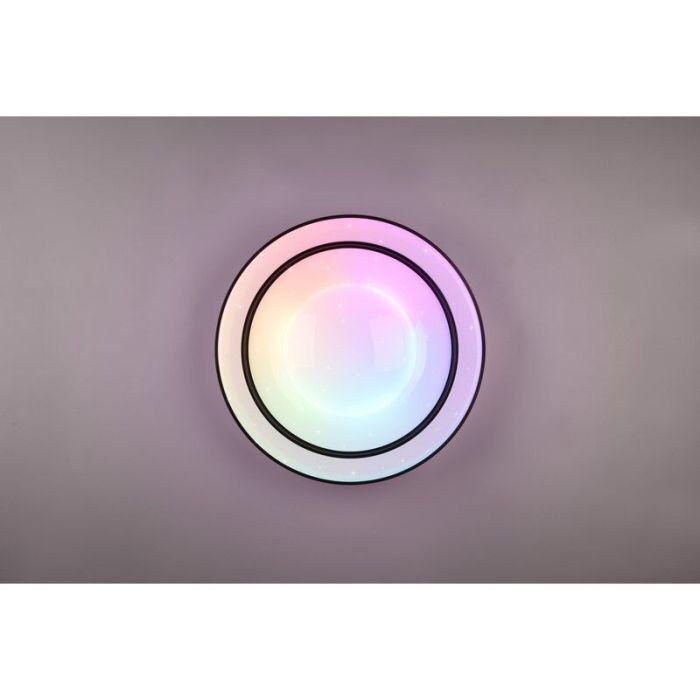 Plafoniera moderna nera, Navin, 22W, RGBW LED, con telecomando
