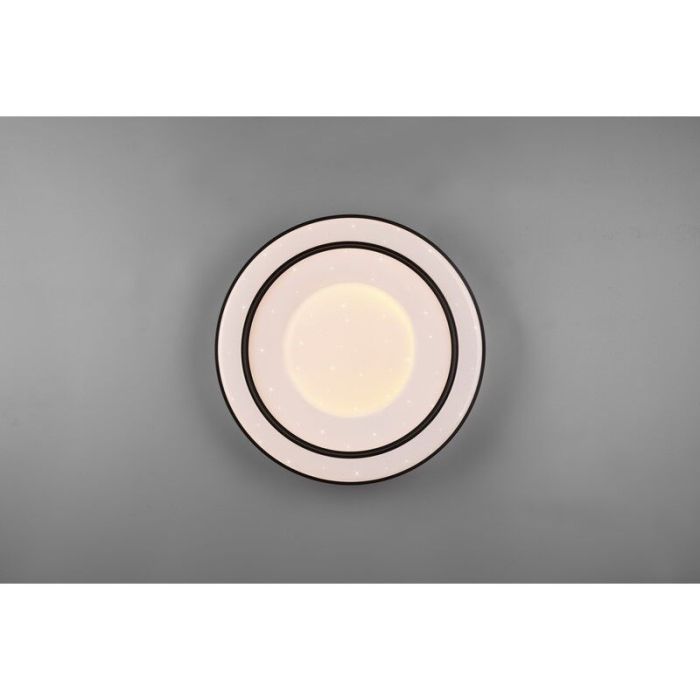 Plafoniera moderna nera, Navin, 22W, RGBW LED, con telecomando