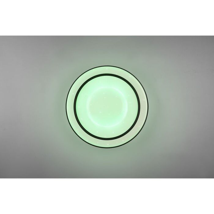 Plafoniera moderna nera, Navin, 22W, RGBW LED, con telecomando