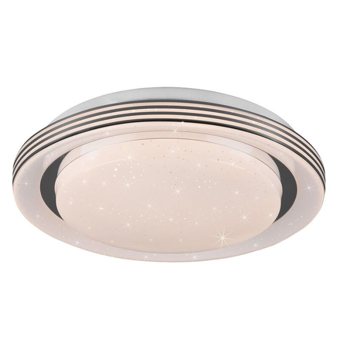 Plafoniera moderna bianca, Alpha, 10,5W, bianco regolabile tra caldo e freddo LED, con telecomando