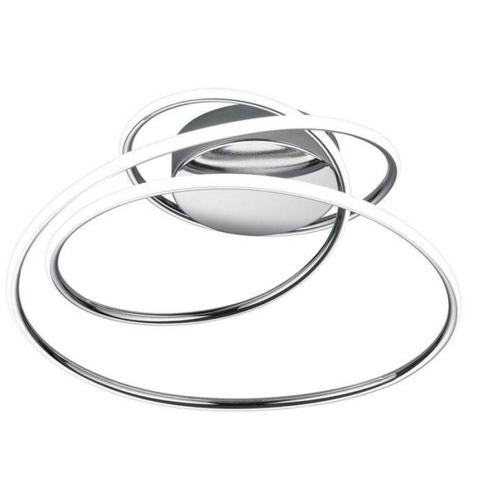Plafoniera design cromata, Marell, 36W, 4000K LED, dimmer in 3 fasi